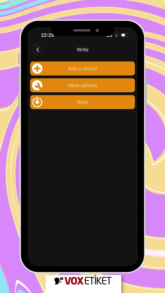 NFC Tools Write ekranı